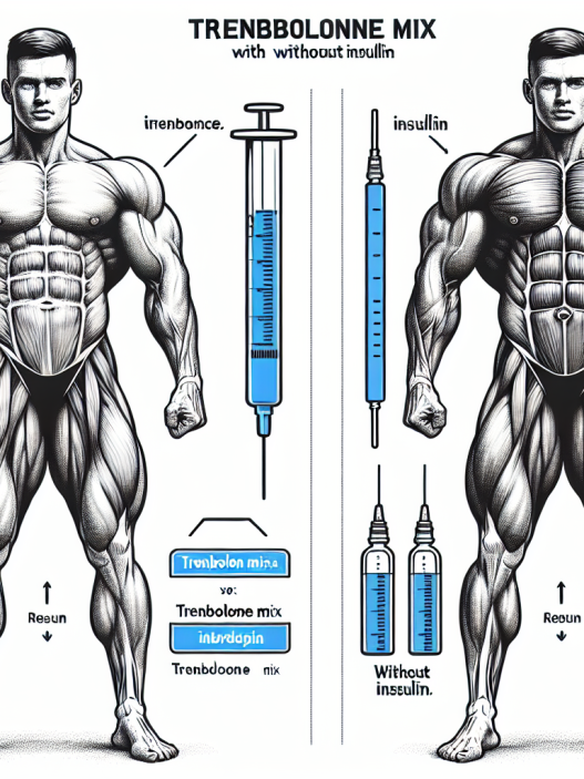 Diferencias en resultados al usar Trembolona mix (mezcla de trembolona) con y sin insulina