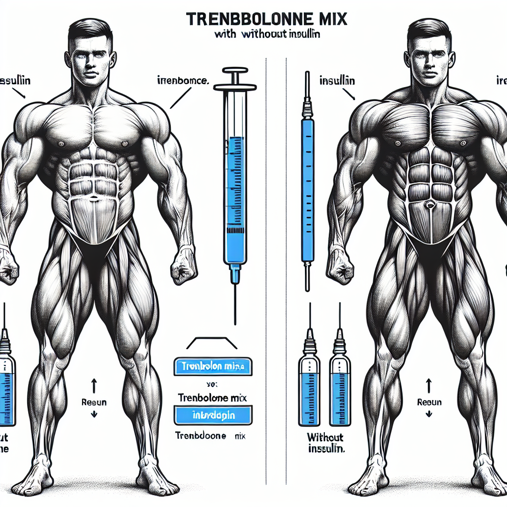 Diferencias en resultados al usar Trembolona mix (mezcla de trembolona) con y sin insulina