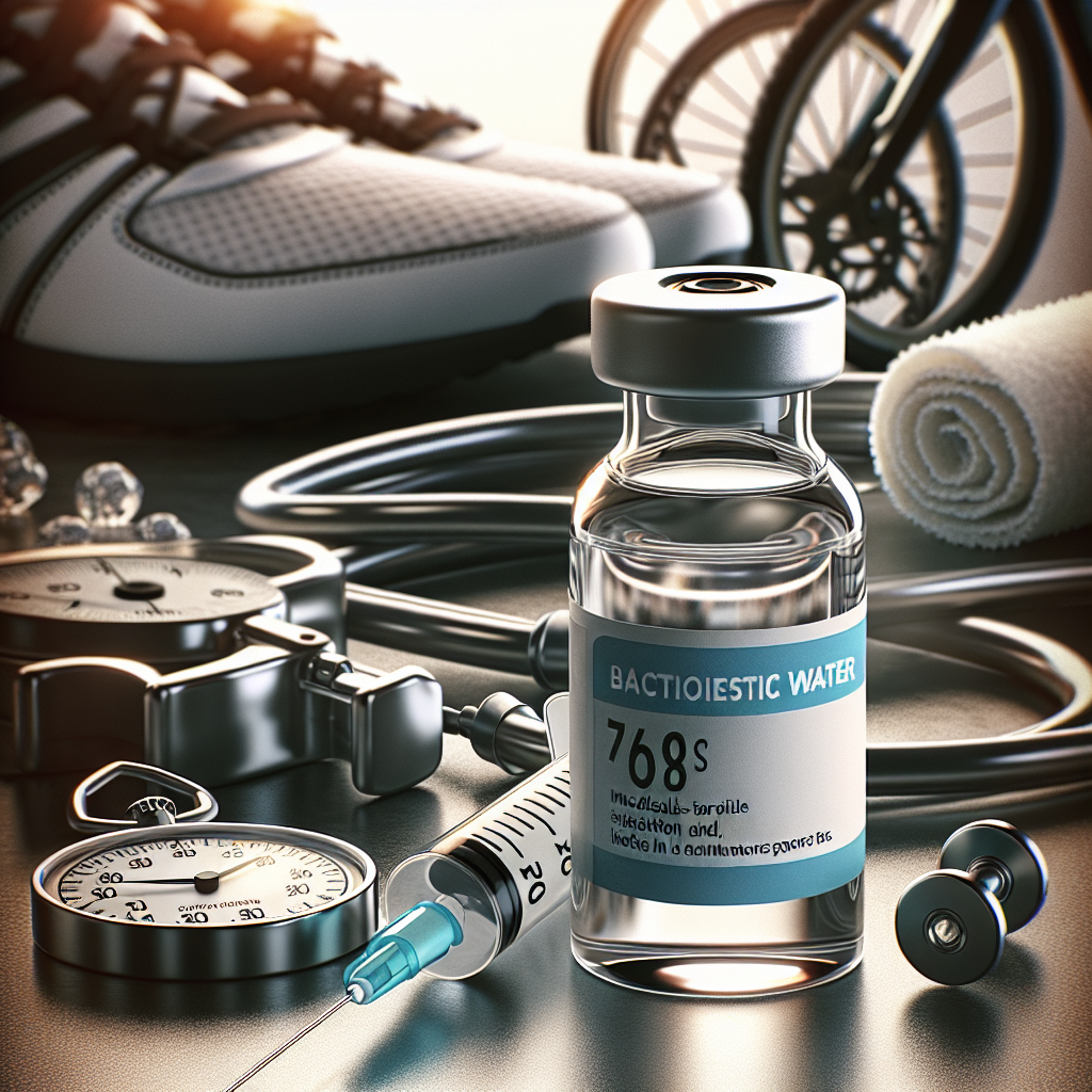 Agua bacteriostática para inyección y uso en deportes de resistencia